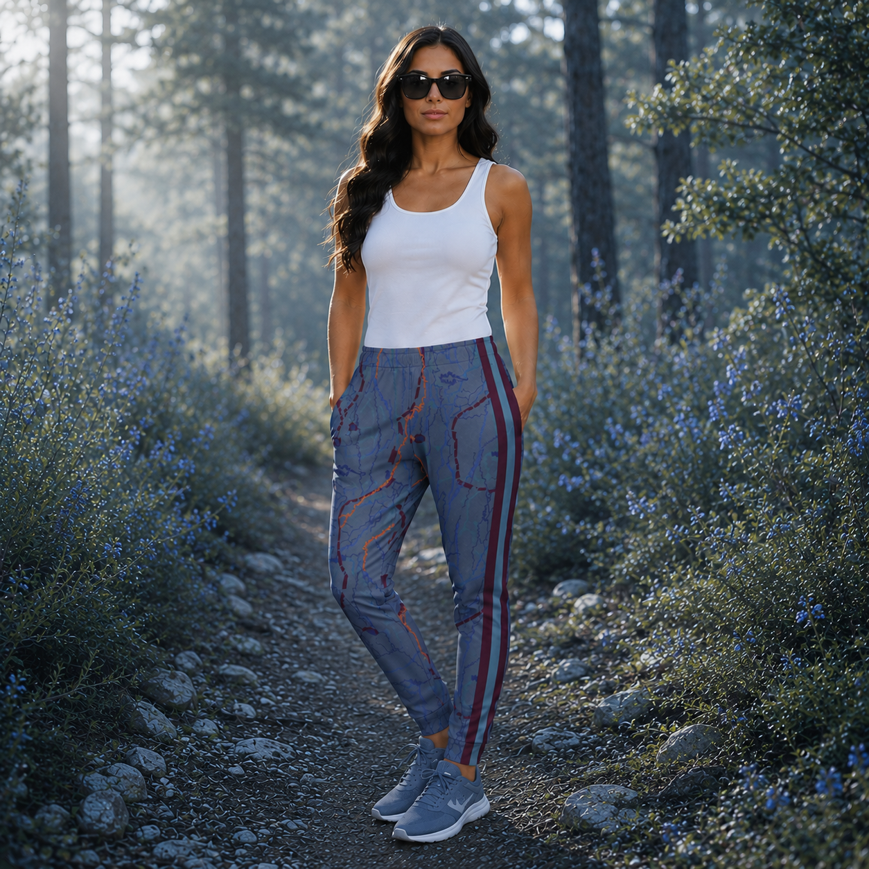 Tree Bark - Mauve/Blue/Green Women's Joggers