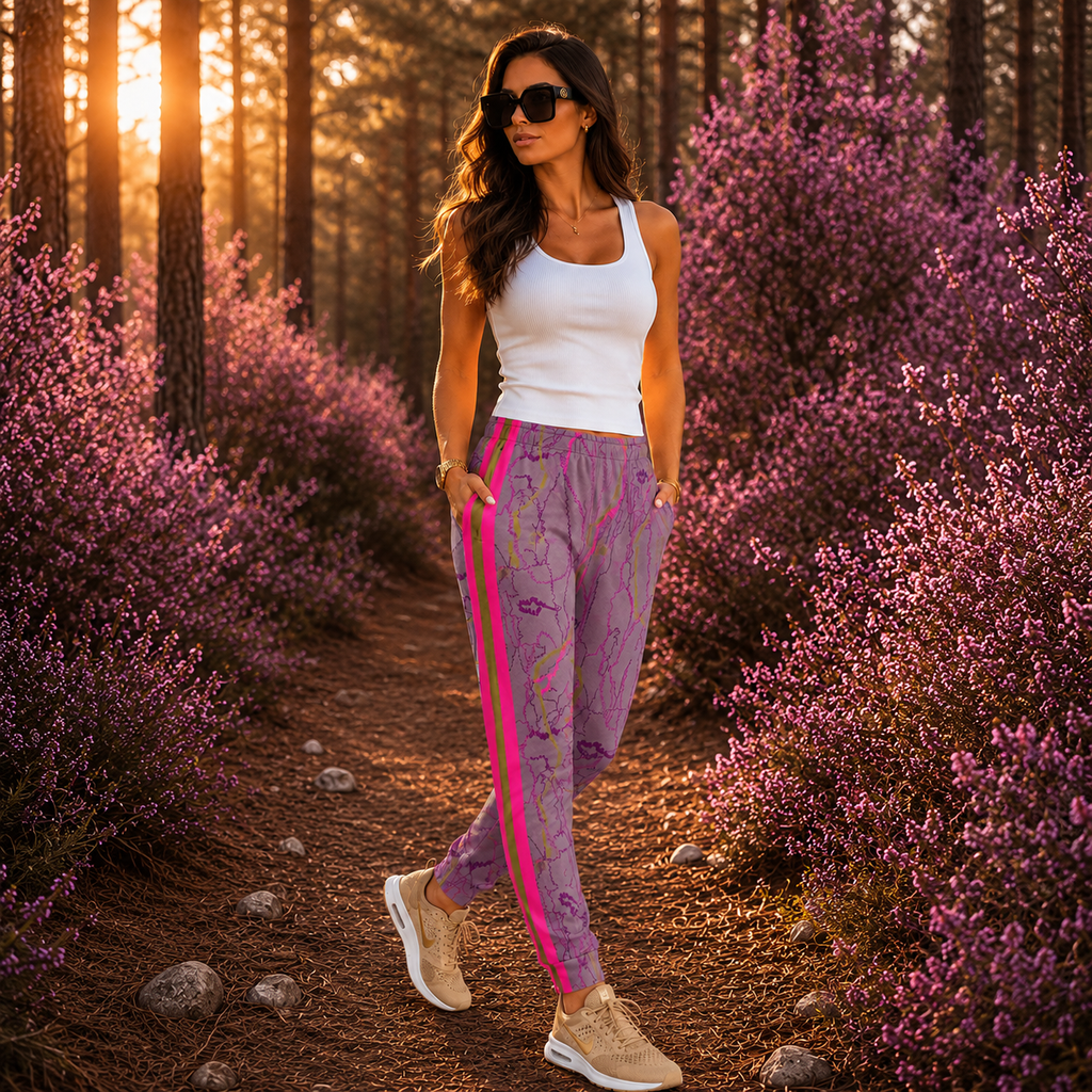 Tree Bark - Mauve/Blue/Green Women's Joggers