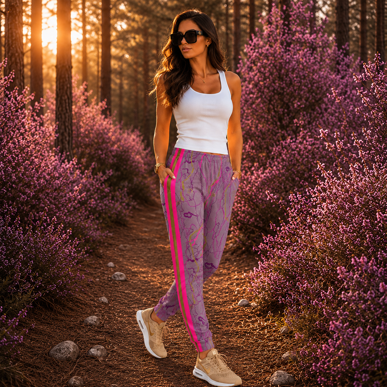 Tree Bark - Mauve/Blue/Green Women's Joggers