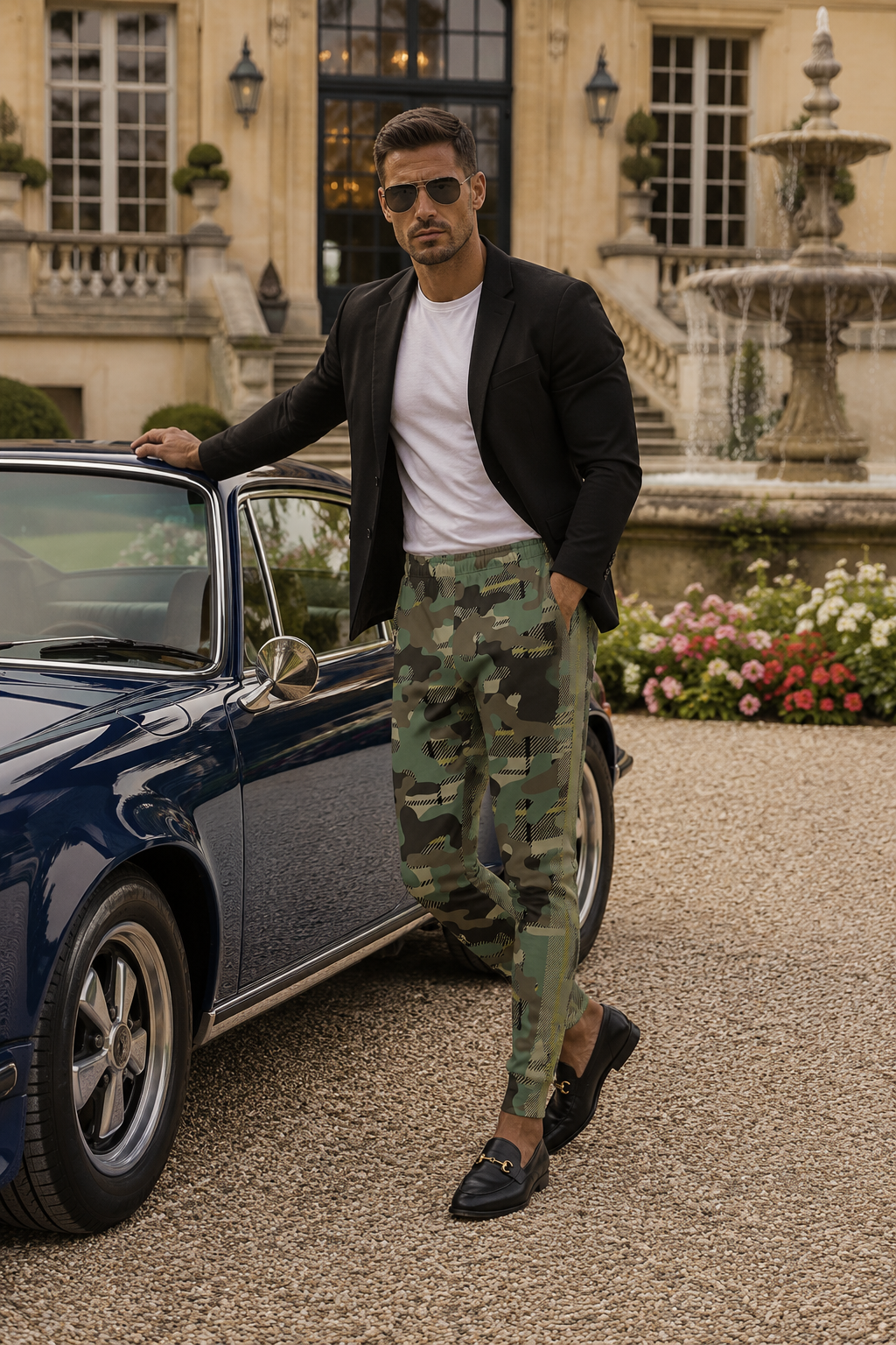 Tartan/Camo Beige - Men's Joggers