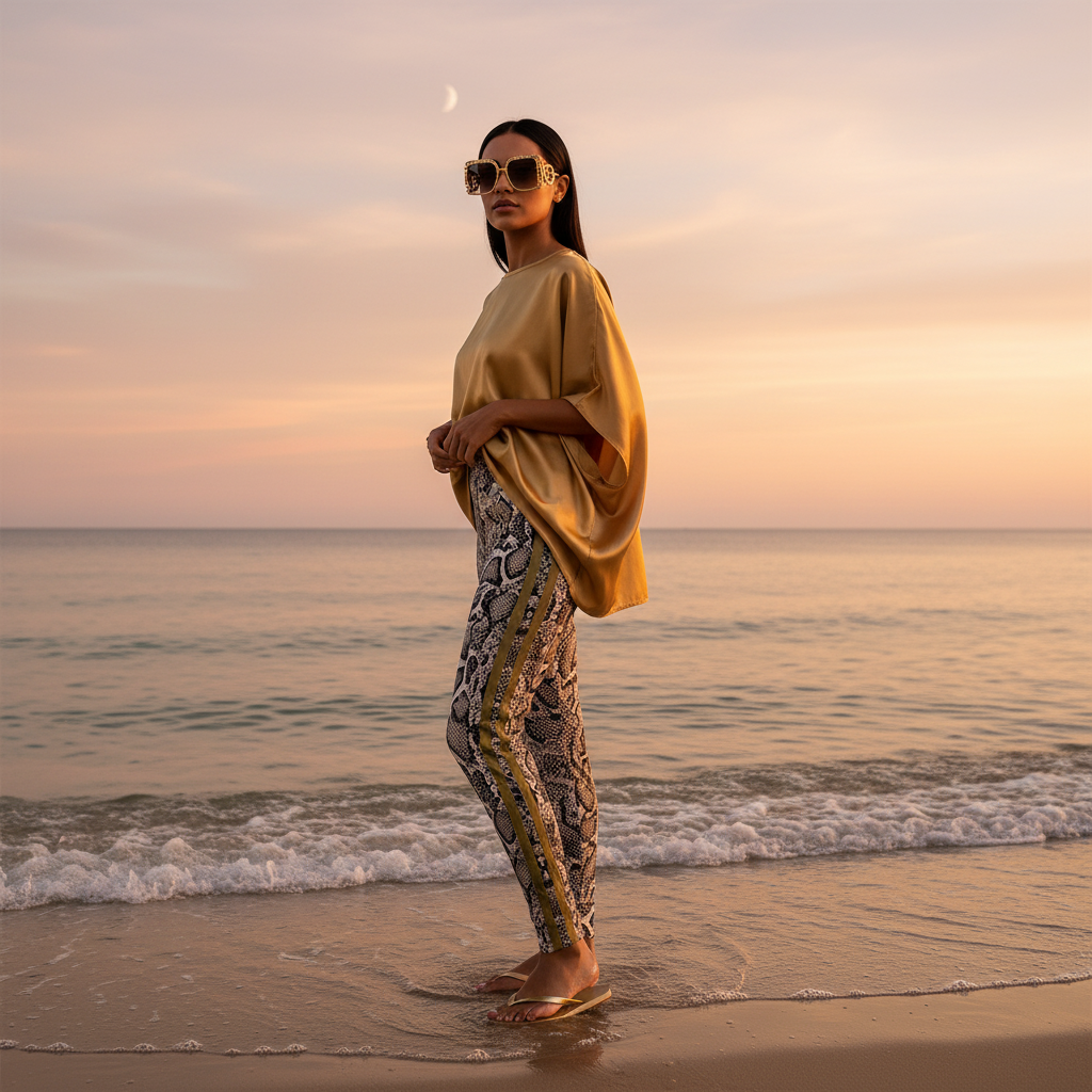 Snake Skin - Gold - Woman's Joggers