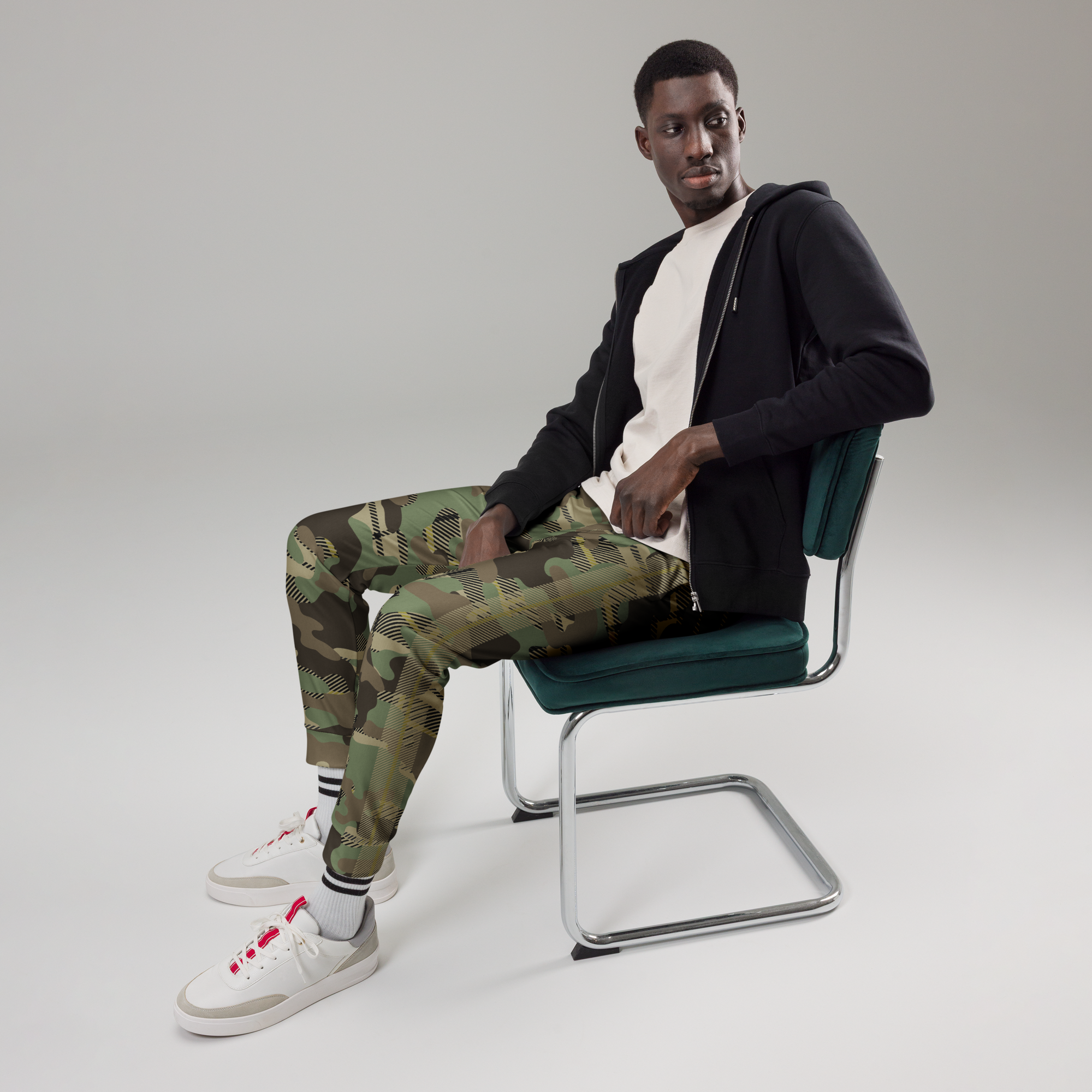 Tartan/Camo Beige - Men's Joggers
