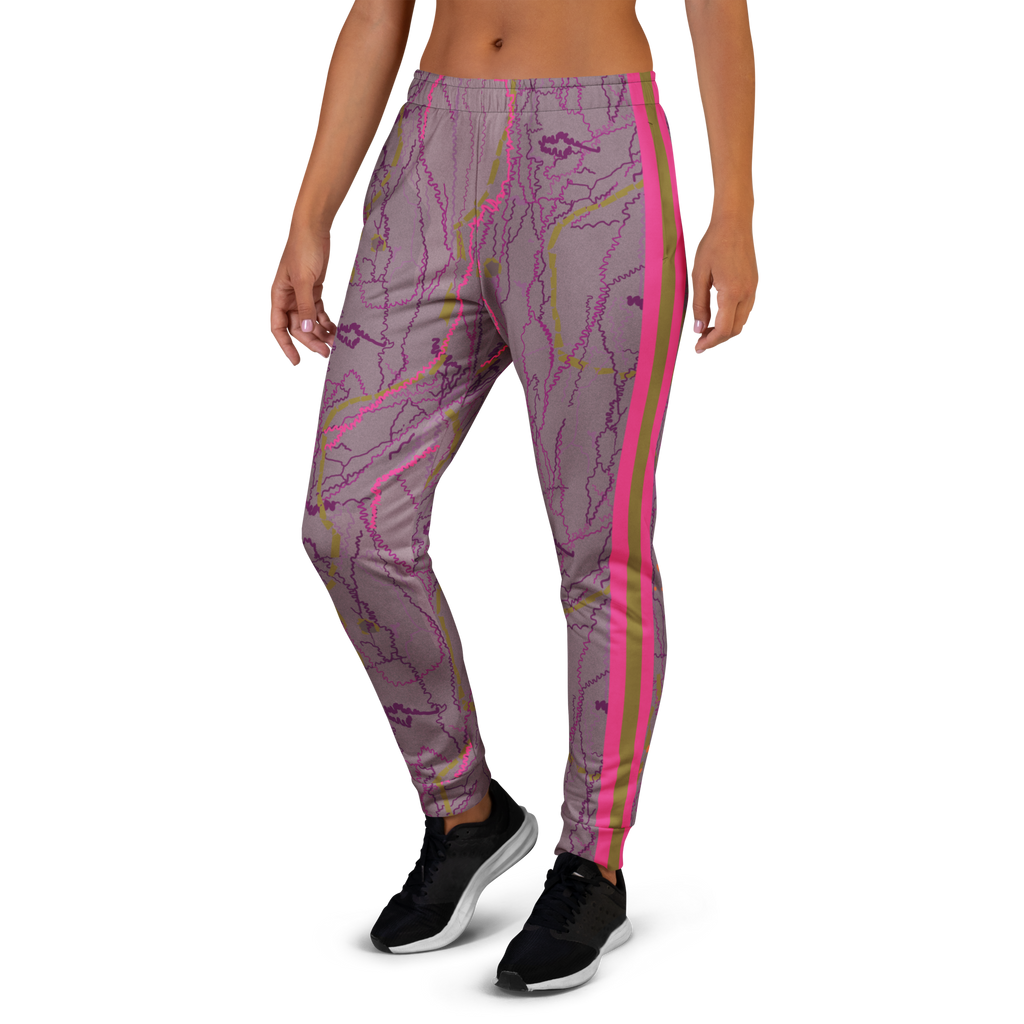 Tree Bark - Mauve/Blue/Green Women's Joggers