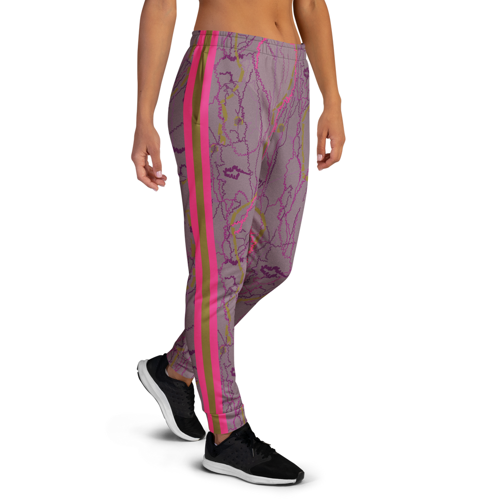 Tree Bark - Mauve/Blue/Green Women's Joggers