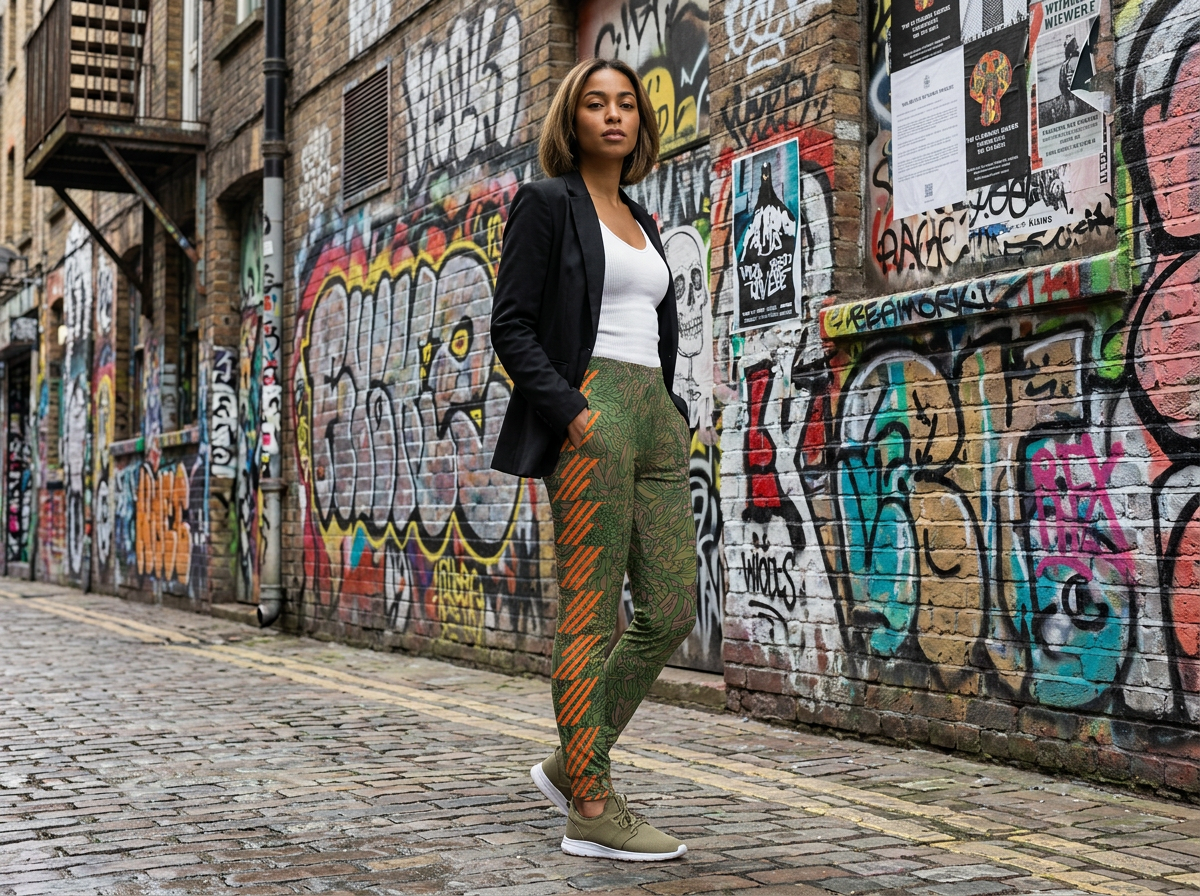 Floral Burst - Khaki - Joggers
