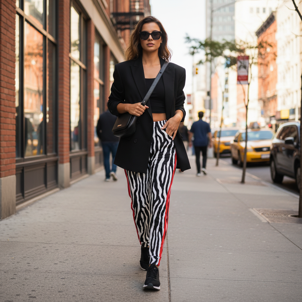 Zebra - Red - Woman's Joggers